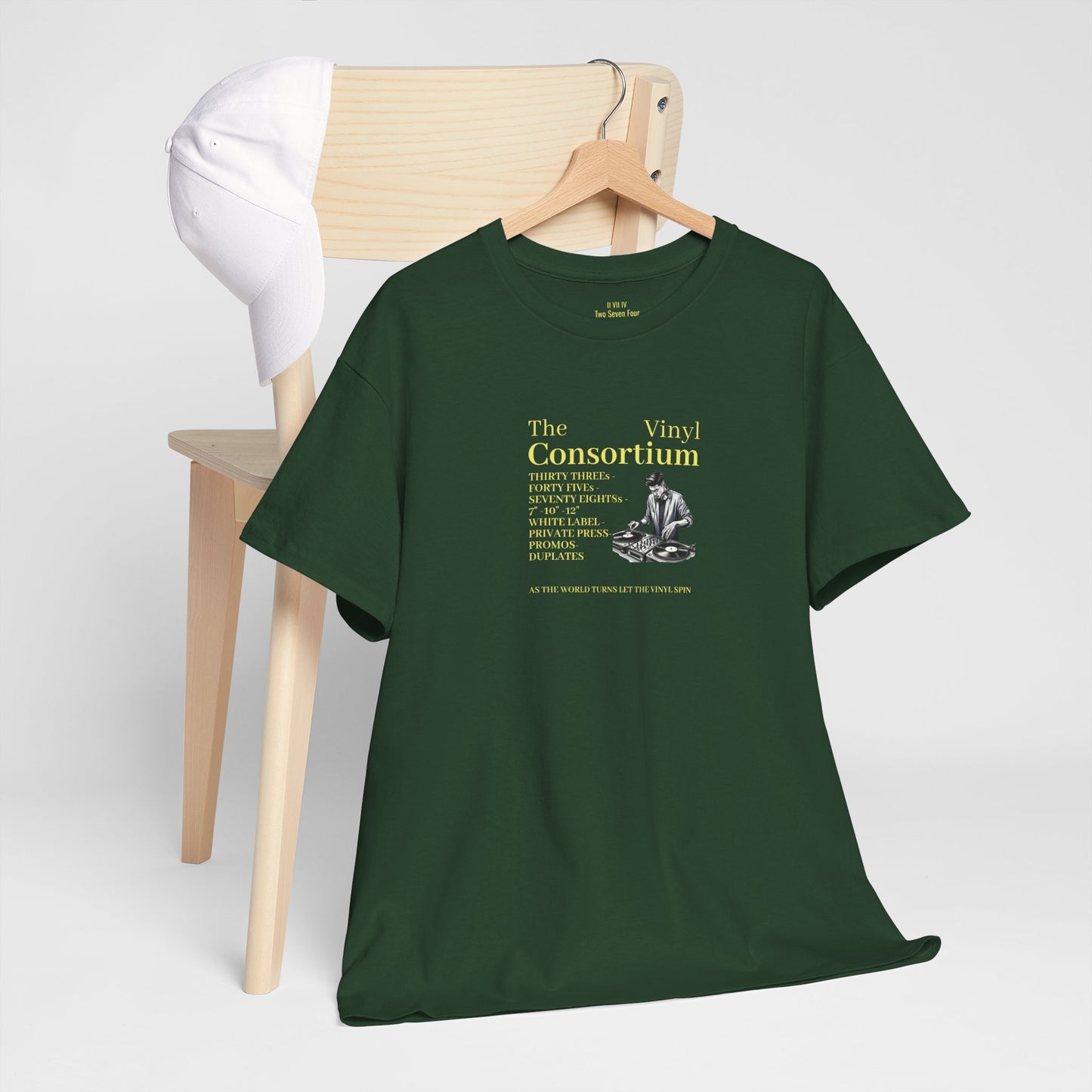 The Vinyl Consortium checklist-T-Shirt | Premium  Deep green T-shirt