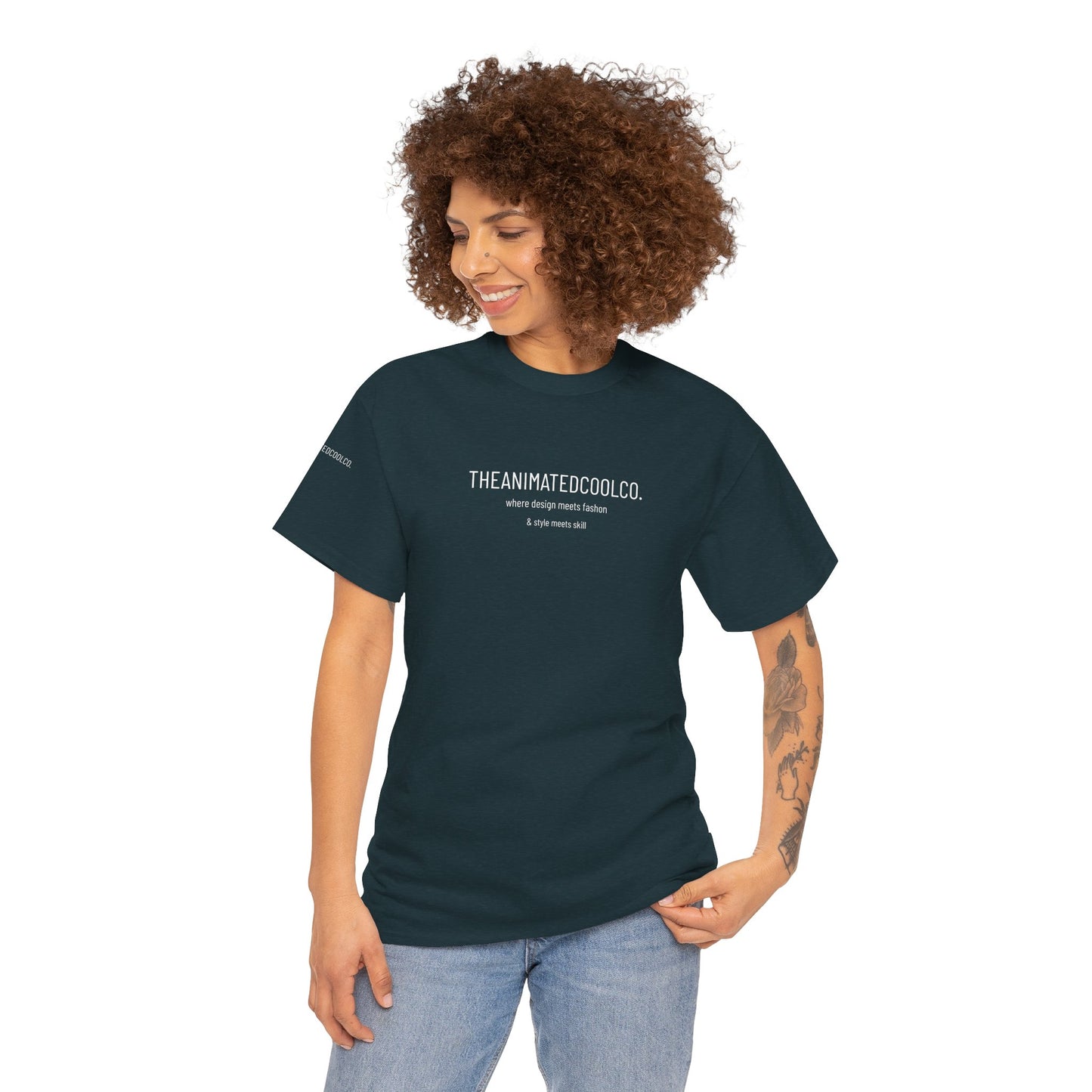 The Animated Cool Co. T-Shirt typography Dark Teal