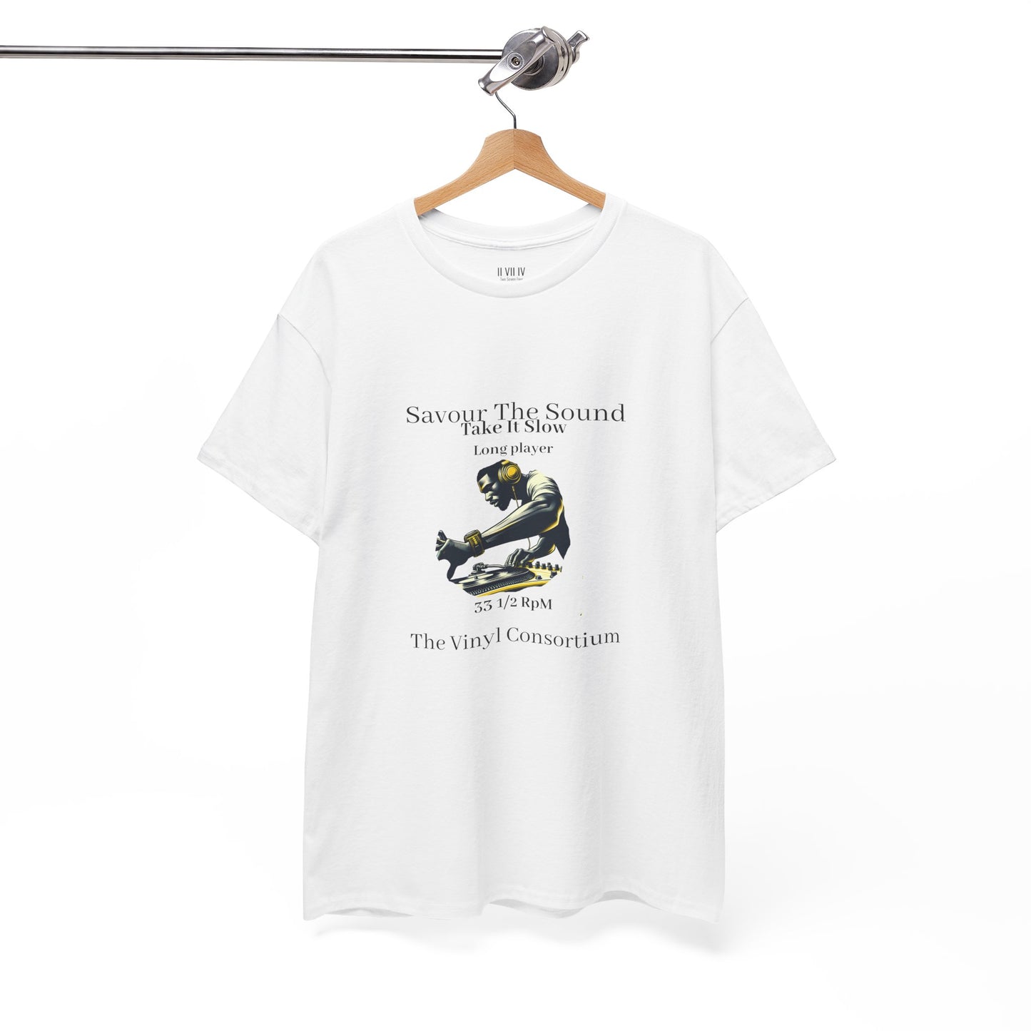 The Vinyl Consortium 331/2RPM Shirt | Premium White Tshirt