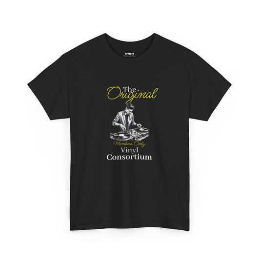 The Vinyl Consortium Original T-Shirt | Premium  Black Tshirt