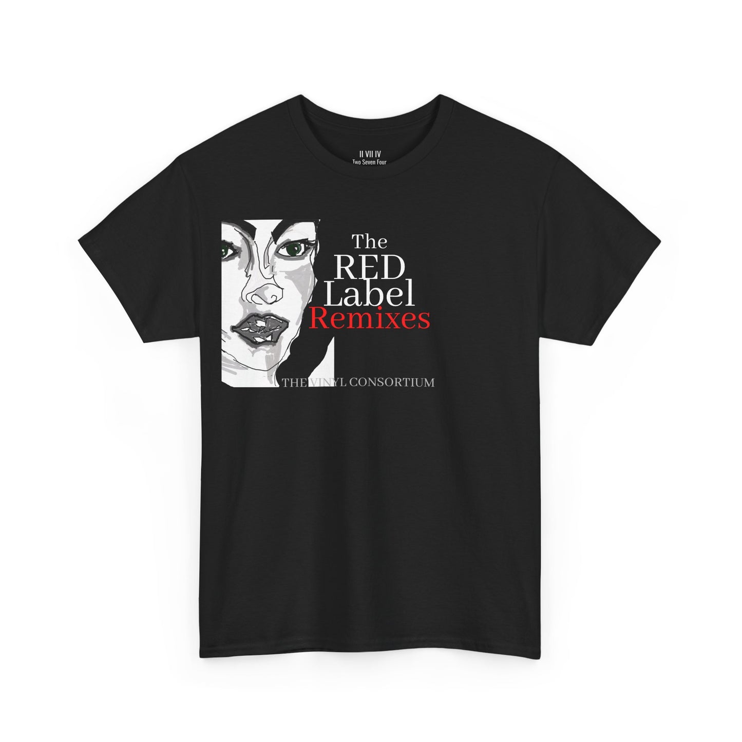 The Vinyl Consortium  Heavy Cotton T Shirt Black| otex certified| No itch labels