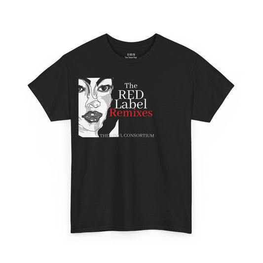 The Vinyl Consortium  Heavy Cotton T Shirt Black| otex certified| No itch labels