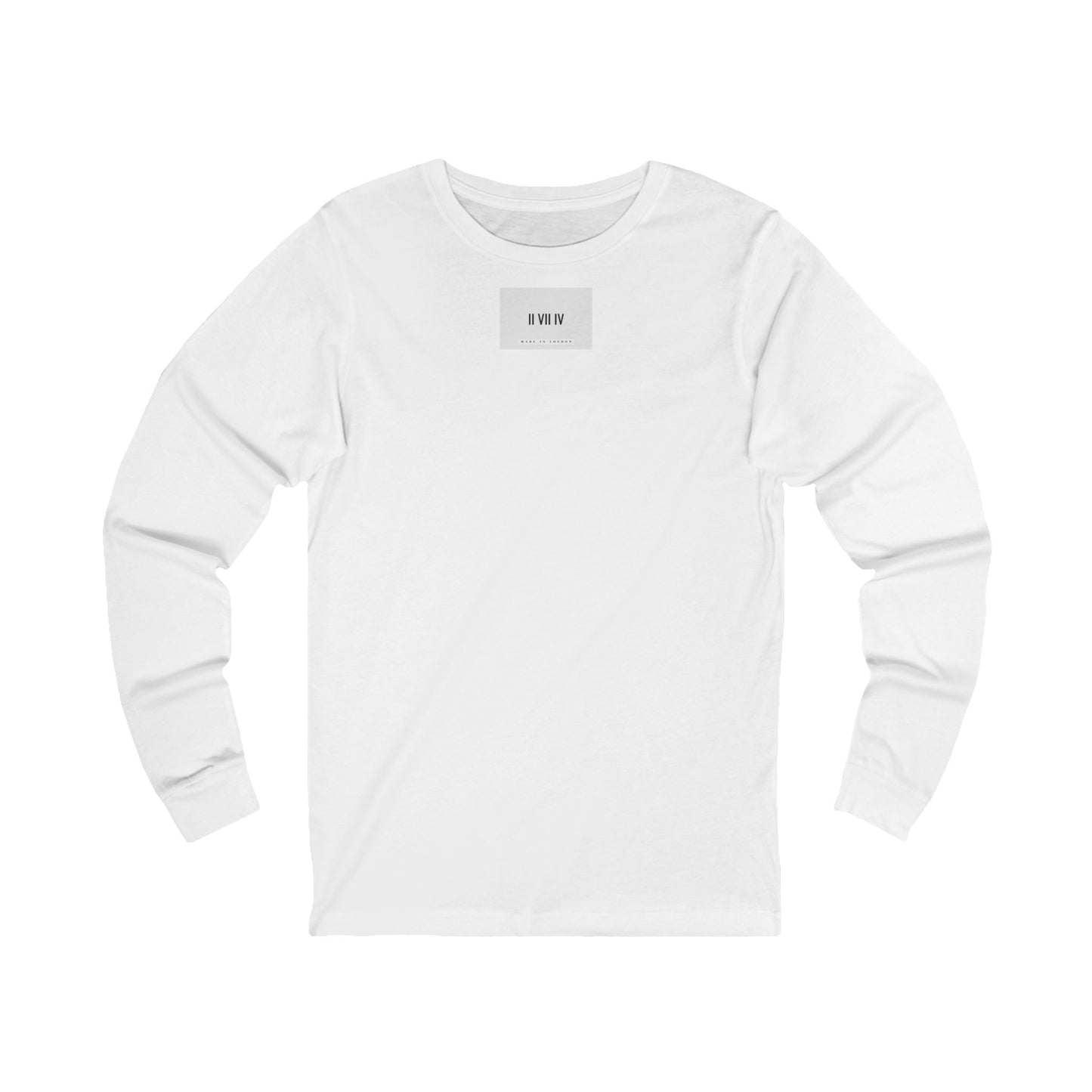Two Seven Four Stone Tag  Long Sleeve Tee White