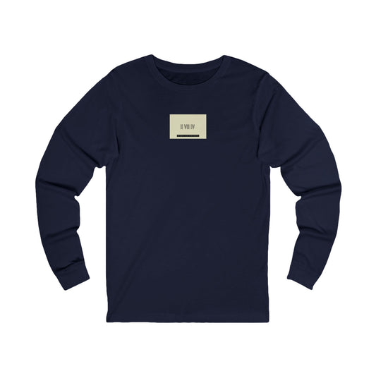 Two Seven Four Cream Tag  Long Sleeve Tee Navy