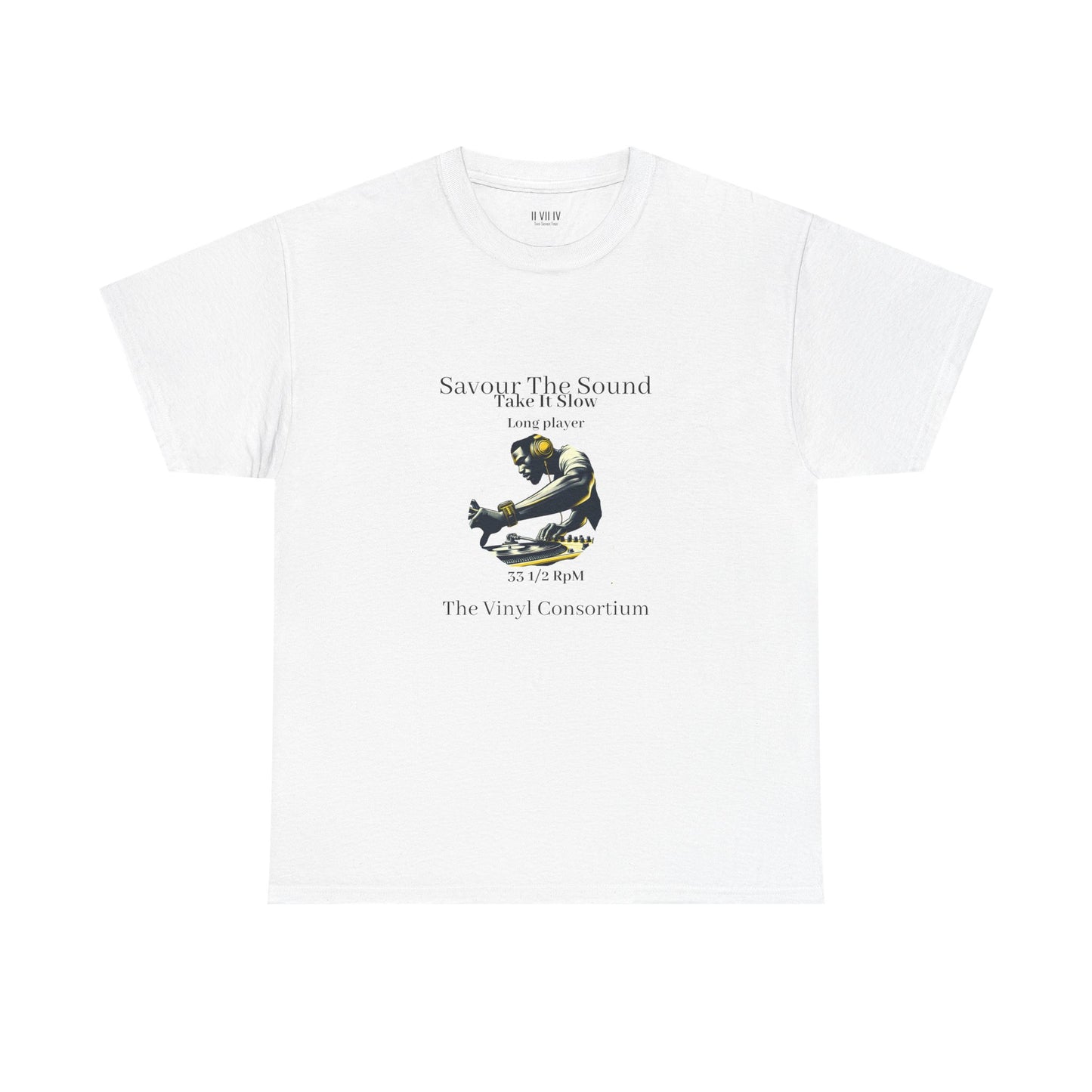 The Vinyl Consortium 331/2RPM Shirt | Premium White Tshirt
