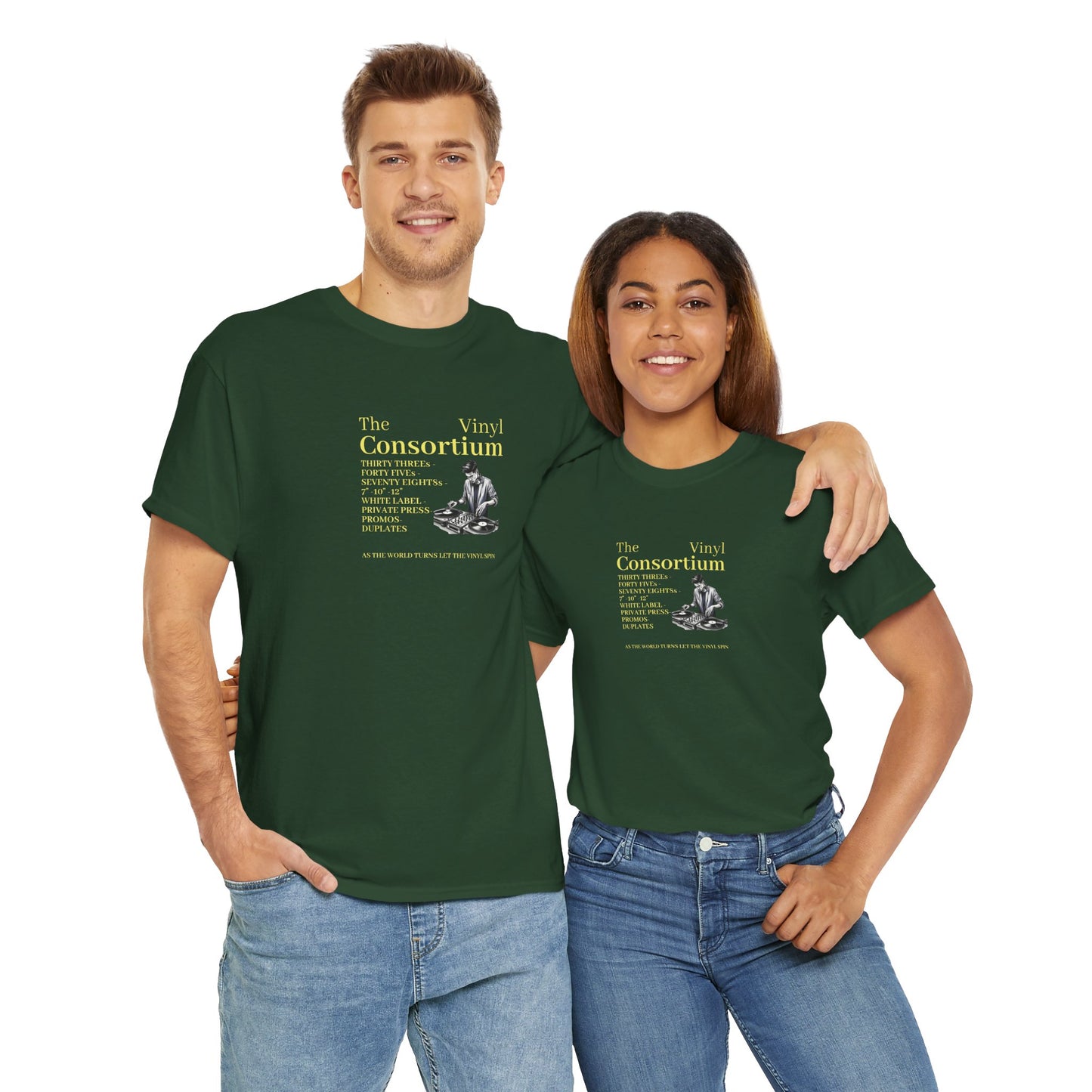 The Vinyl Consortium checklist-T-Shirt | Premium  Deep green T-shirt
