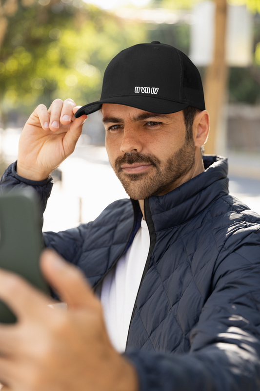 Two Seven Four Latin Trucker Cap – Bold Embroidered Six-Panel Hat