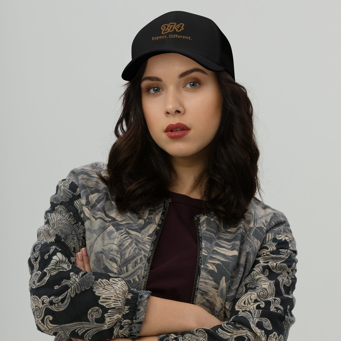 Expect. Different. 274 Trucker Cap – Bold Embroidered Six-Panel Hat