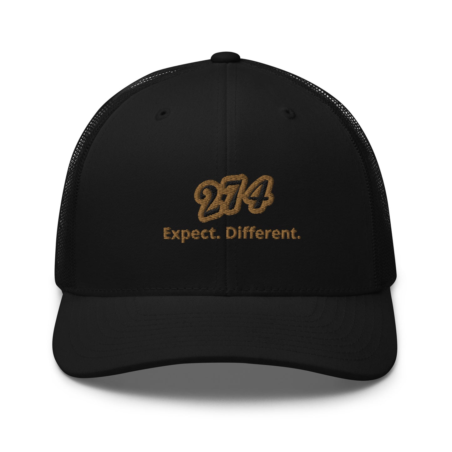 Expect. Different. 274 Trucker Cap – Bold Embroidered Six-Panel Hat