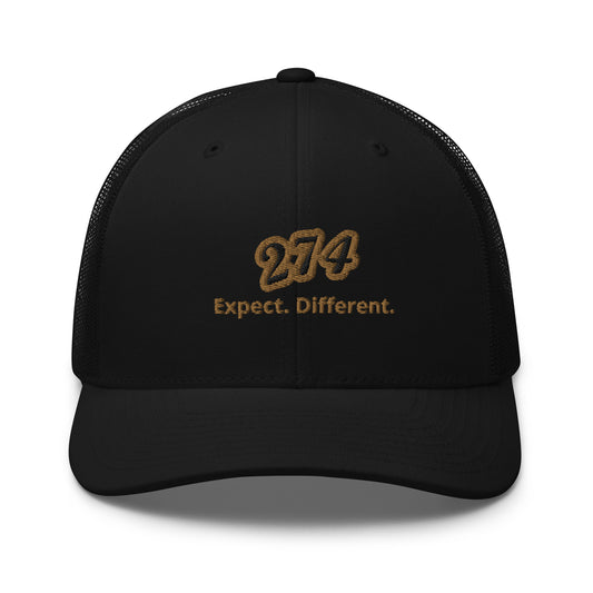 Expect. Different. 274 Trucker Cap – Bold Embroidered Six-Panel Hat