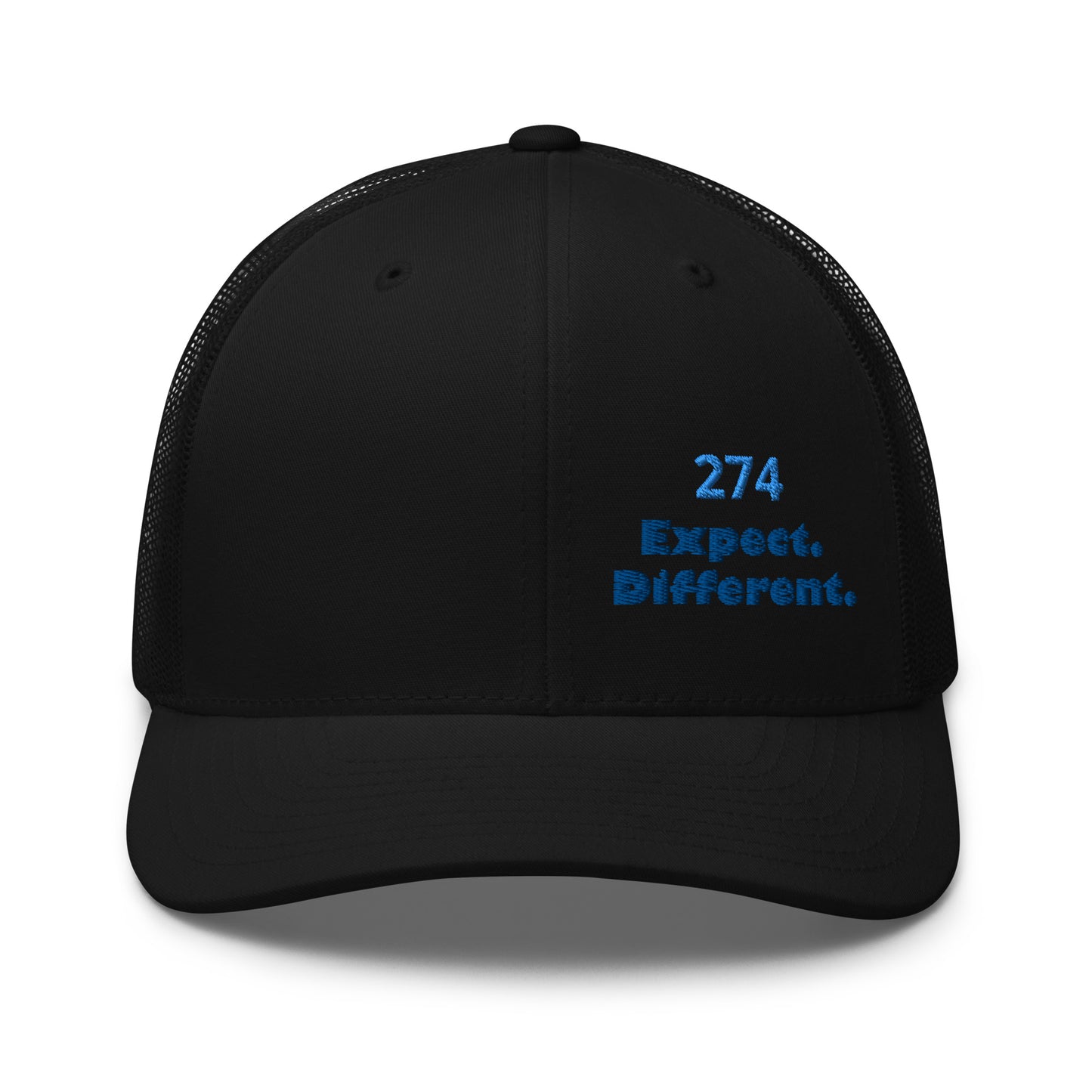 Expect. Different. 274 Trucker Cap – Bold Embroidered Six-Panel Hat