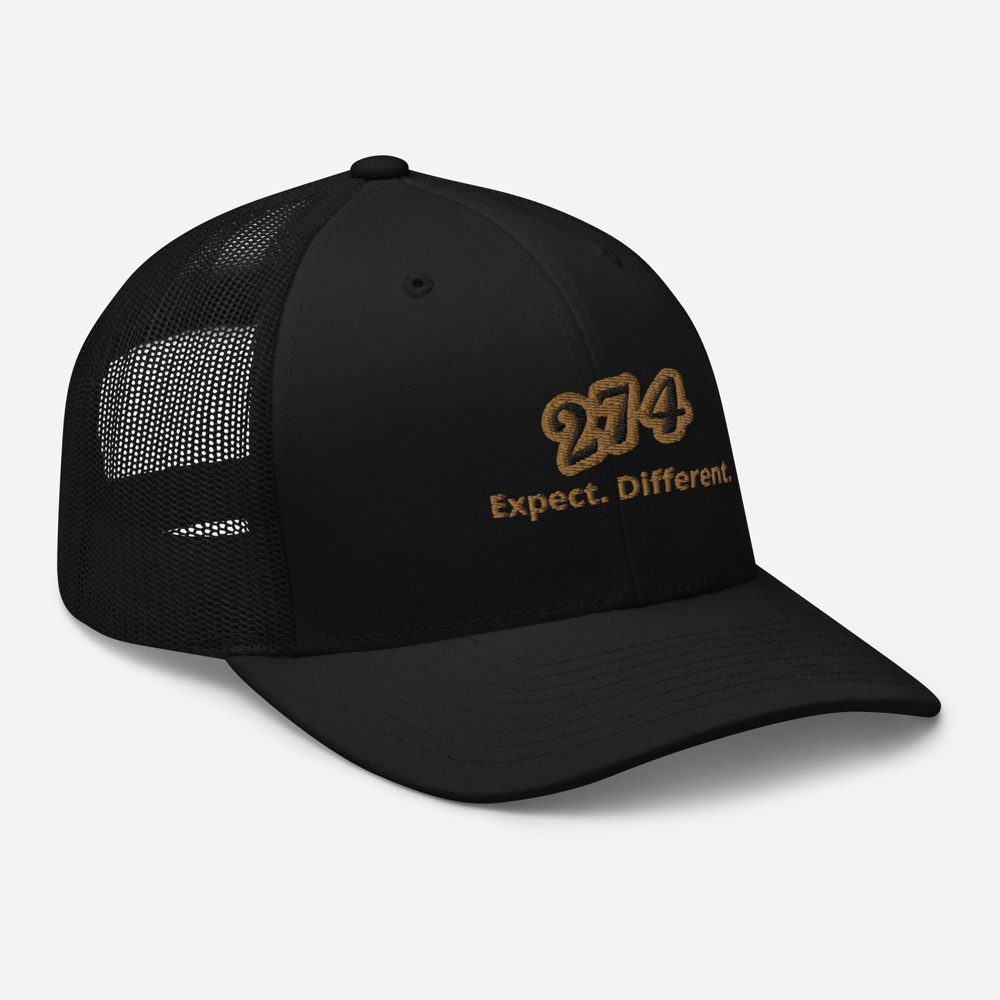 Expect. Different. 274 Trucker Cap – Bold Embroidered Six-Panel Hat
