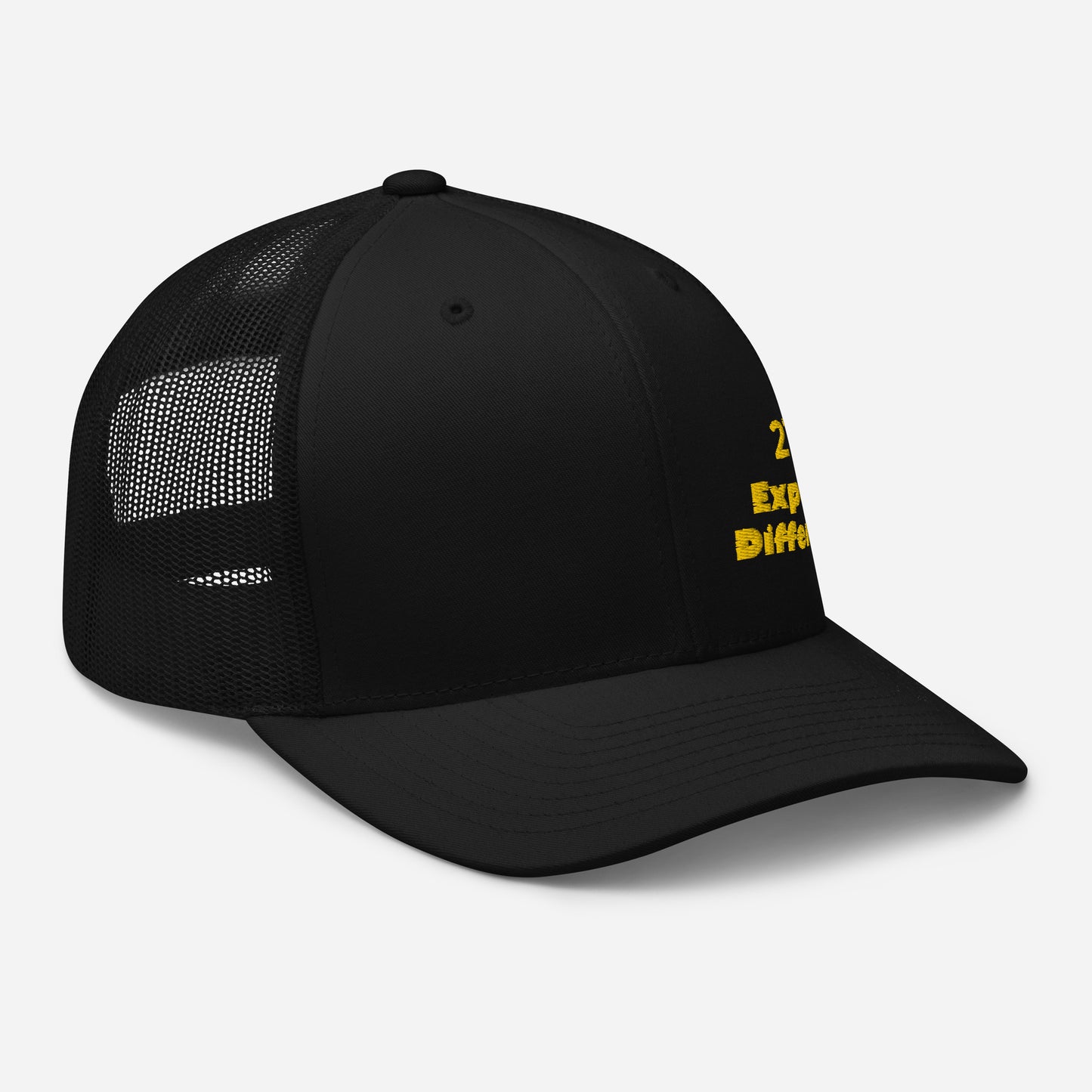 Expect. Different. 274 Trucker Cap – Bold Embroidered Six-Panel Hat